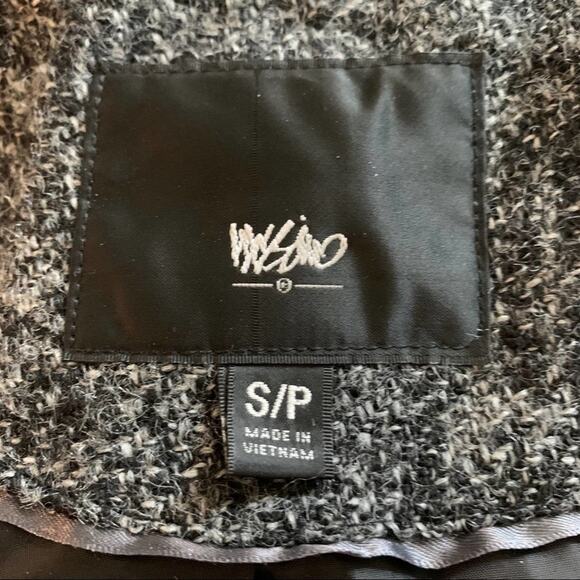 mossimo supply co. Tweed Wool Blend Coat fully lined  black trim Size Small - Picture 5 of 11